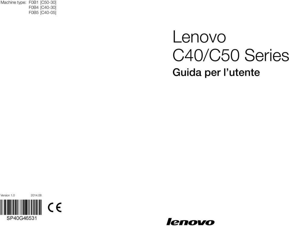 Lenovo C40/C50 Series Guida per
