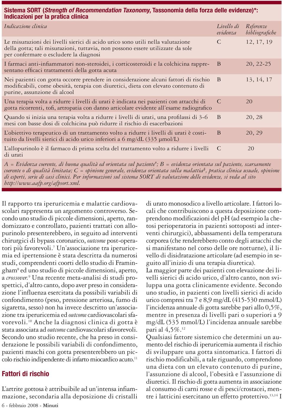 corticosteroidi e la colchicina rappresentano efficaci trattamenti della gotta acuta Nei pazienti con gotta occorre prendere in considerazione alcuni fattori di rischio modificabili, come obesità,