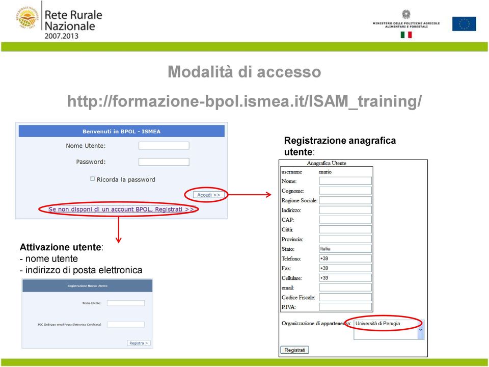 it/isam_training/ Registrazione