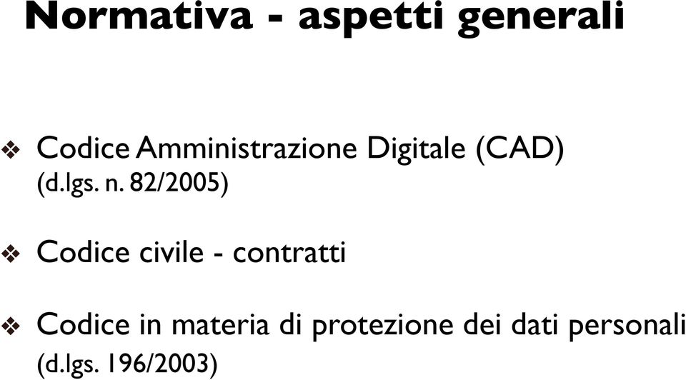 82/2005) Codice civile - contratti Codice in