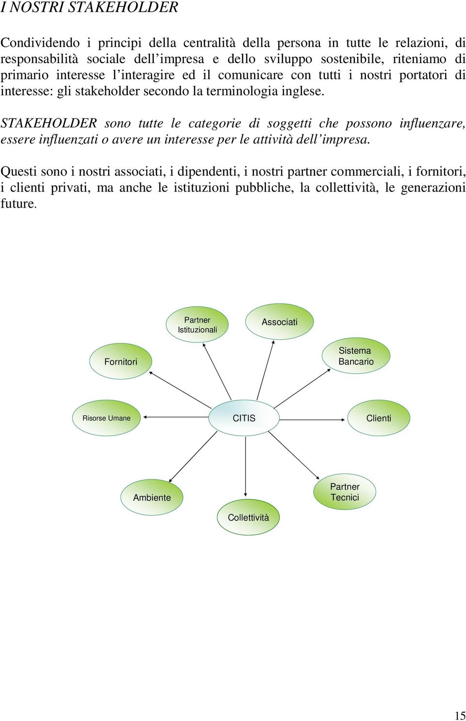 STAKEHOLDER sono tutte le categorie di soggetti che possono influenzare, essere influenzati o avere un interesse per le attività dell impresa.