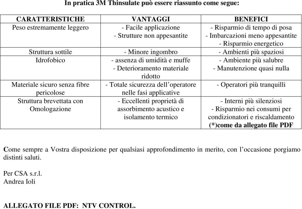 salubre - Manutenzione quasi nulla ridotto Materiale sicuro senza fibre - Totale sicurezza dell operatore - Operatori più tranquilli pericolose Struttura brevettata con Omologazione nelle fasi