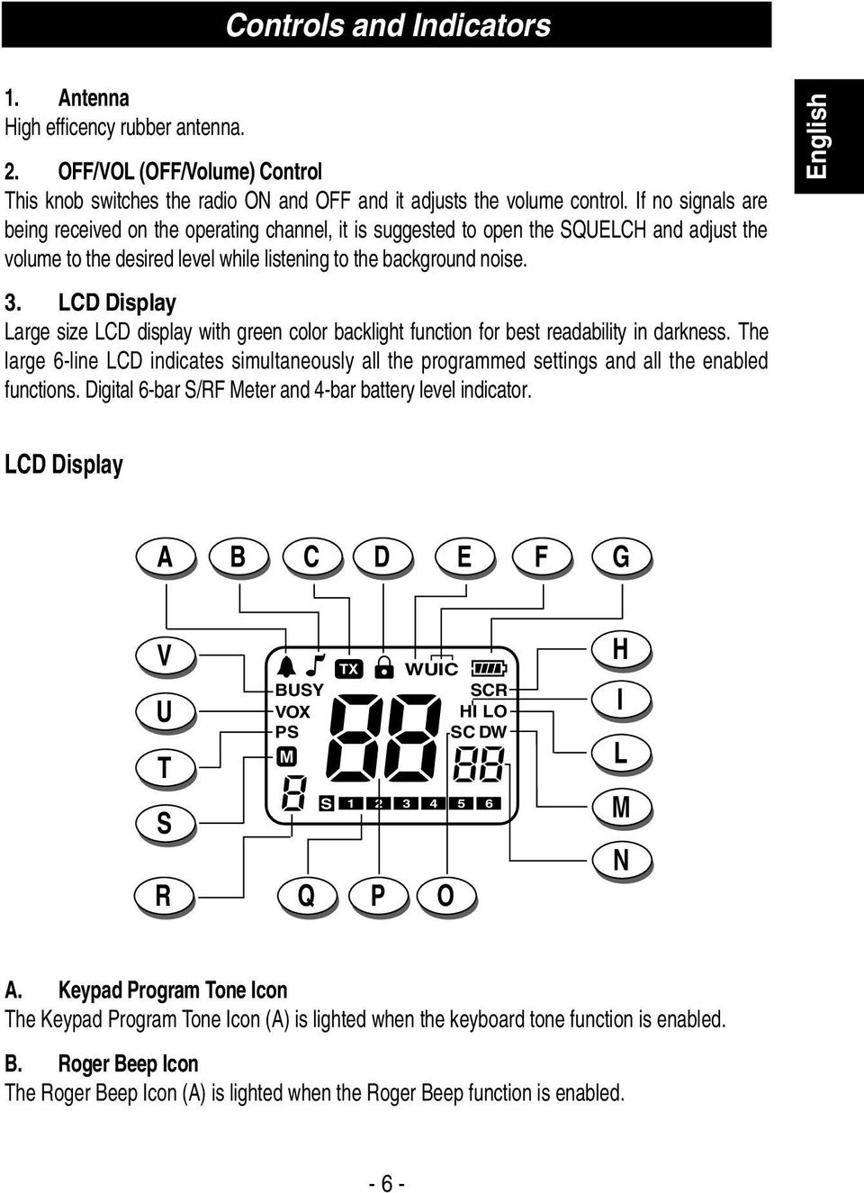 LCD Display Large size LCD display with green color backlight function for best readability in darkness.