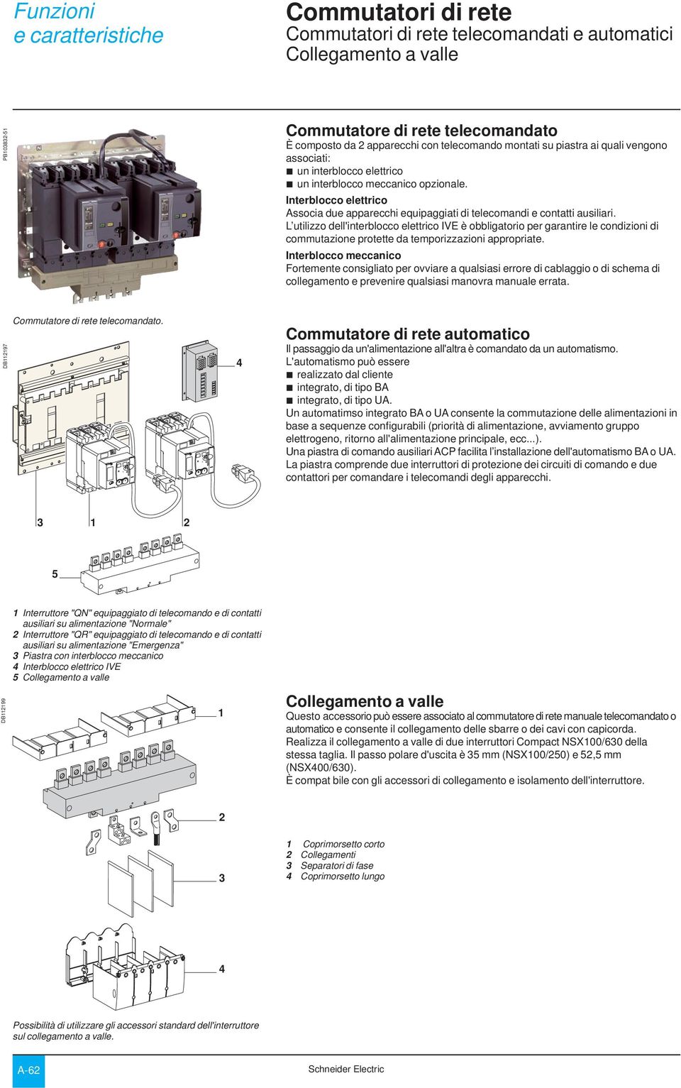 Interlocco elettrico Associa due apparecchi equipaggiati di telecomandi e contatti ausiliari.