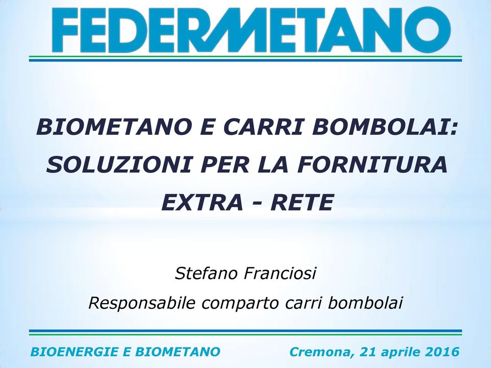 EXTRA - RETE Stefano Franciosi