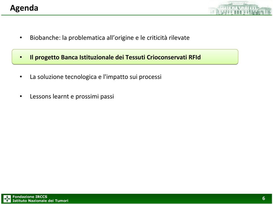 Tessuti Crioconservati RFId La soluzione tecnologica e