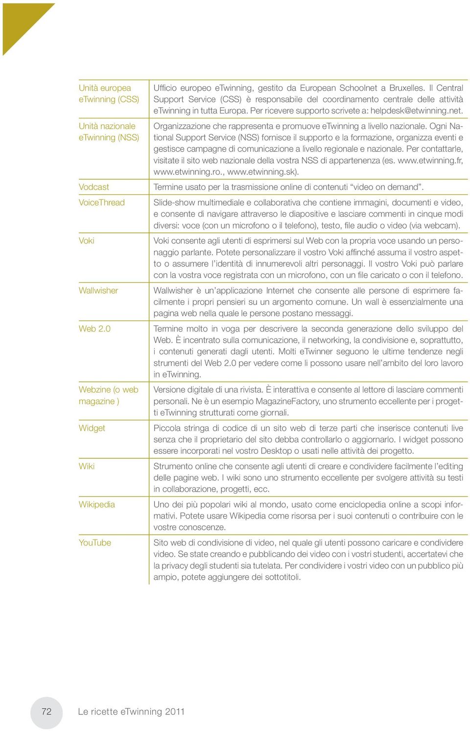 Il Central Support Service (CSS) è responsabile del coordinamento centrale delle attività etwinning in tutta Europa. Per ricevere supporto scrivete a: helpdesk@etwinning.net.