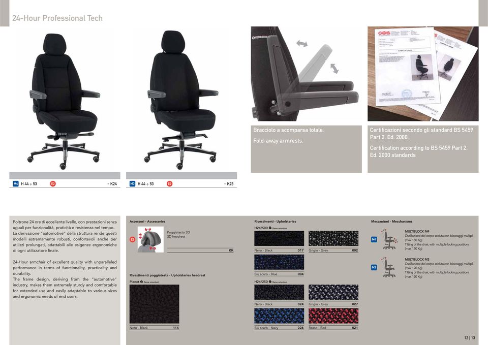 La derivazione automotive della struttura rende questi modelli estremamente robusti, confortevoli anche per utilizzi prolungati, adattabili alle esigenze ergonomiche di ogni utilizzatore finale.