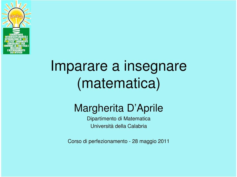 Matematica Università della Calabria