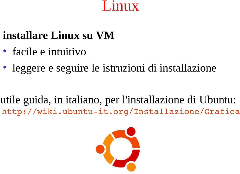 utile guida, in italiano, per l'installazione di