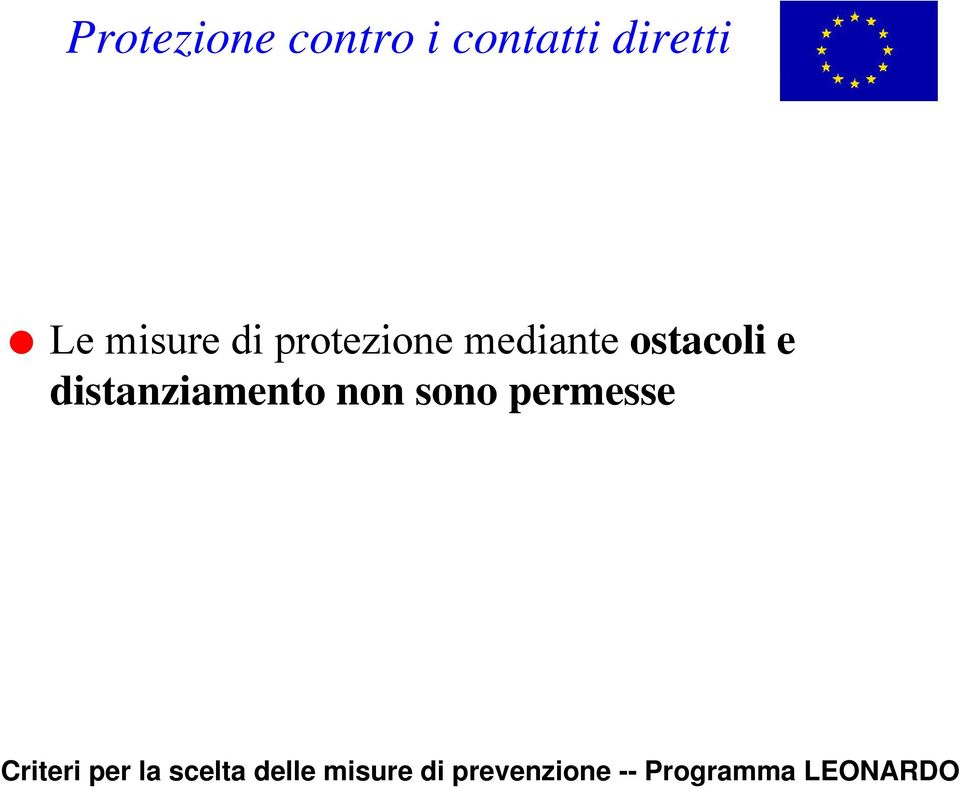 protezione mediante ostacoli