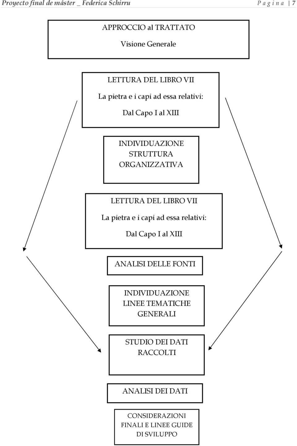 LETTURA DEL LIBRO VII La pietra e i capi ad essa relativi: Dal Capo I al XIII ANALISI DELLE FONTI