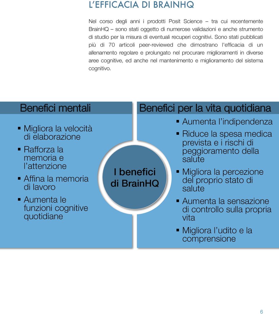 Sono stati pubblicati più di 70 articoli peer-reviewed che dimostrano l'efficacia di un allenamento regolare e prolungato nel procurare miglioramenti in diverse aree cognitive, ed anche nel