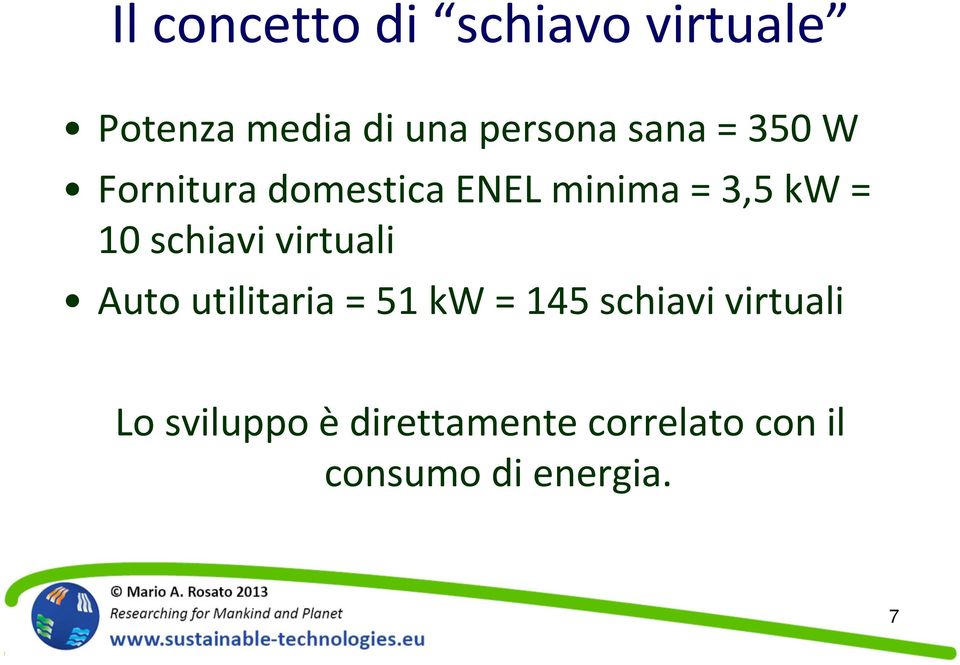 schiavi virtuali Auto utilitaria= 51 kw = 145