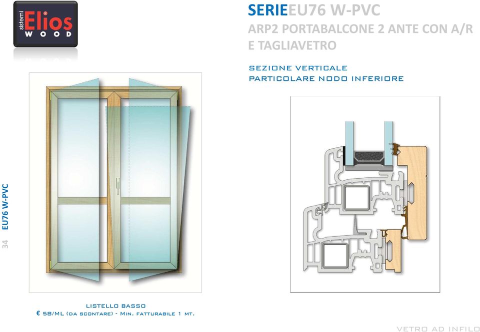 INFERIORE 34 EU76 W-PVC LISTELLO BASSO 58/ML (da