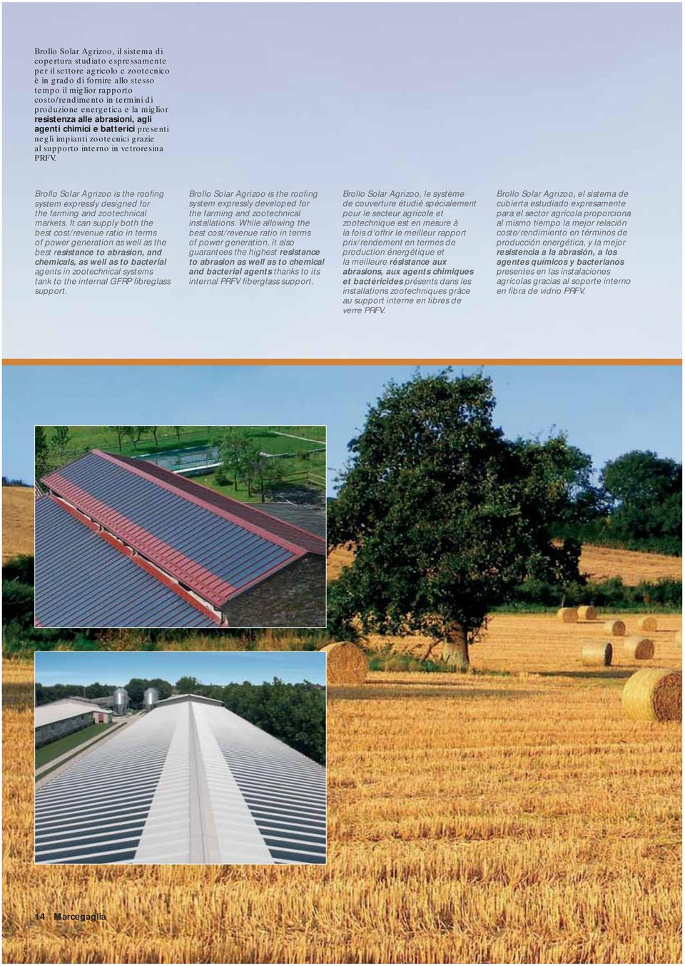 Brollo Solar Agrizoo is the roofing system expressly designed for the farming and zootechnical markets.
