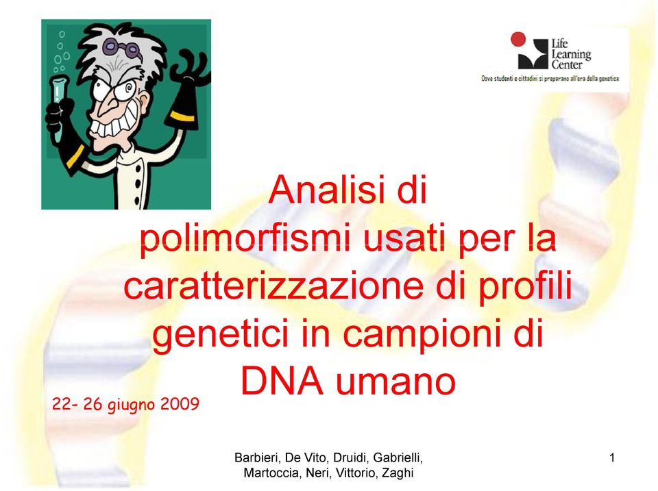 profili genetici in campioni