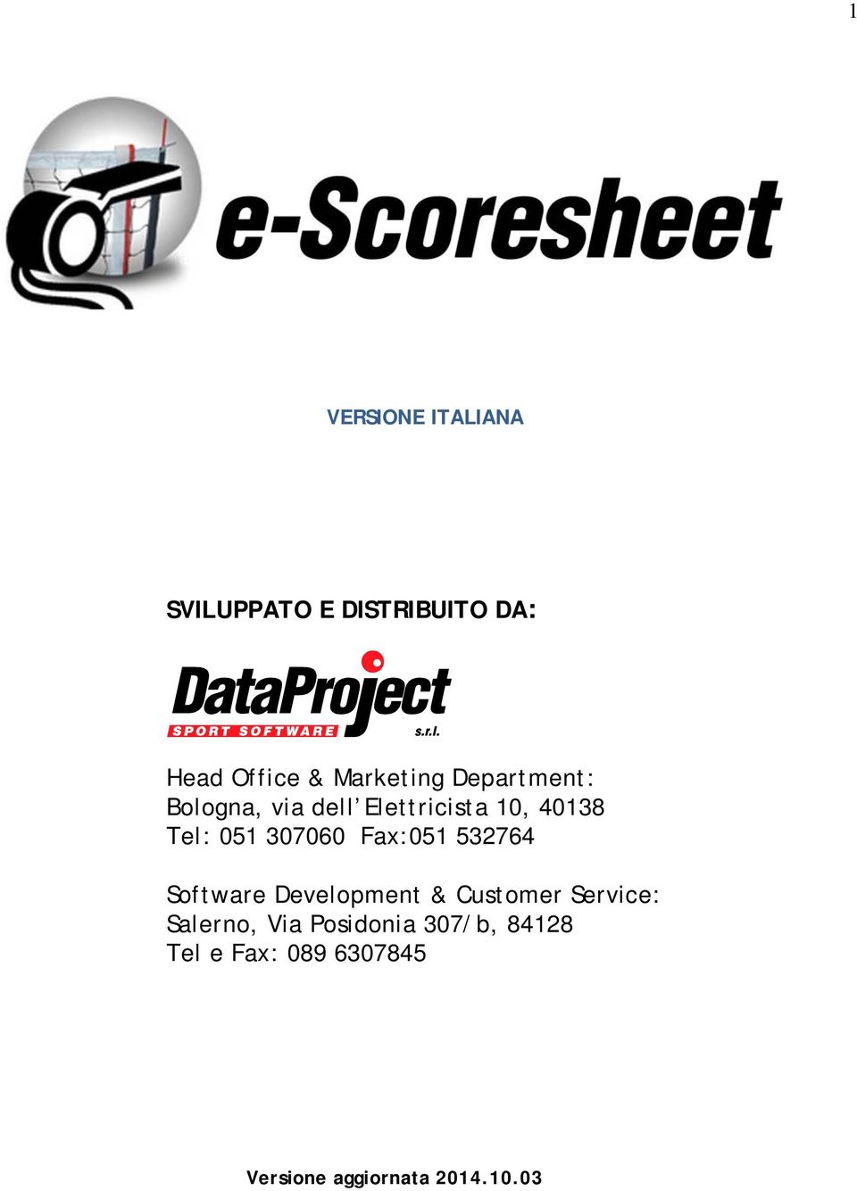 307060 Fax:051 532764 Software Development & Customer Service: Salerno,