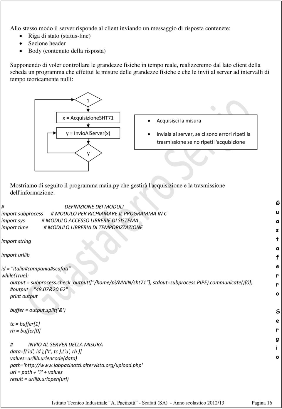 py ch à l'cqzn l mn dll'nmzn: # DEFINIZIONE DEI MODULI mp bpc # MODULO PER RICHIAMARE IL PRORAMMA IN C mp y # MODULO ACCEO LIBRERIE DI ITEMA mp m # MODULO LIBRERIA DI TEMPORIZZAZIONE mp n mp llb d =