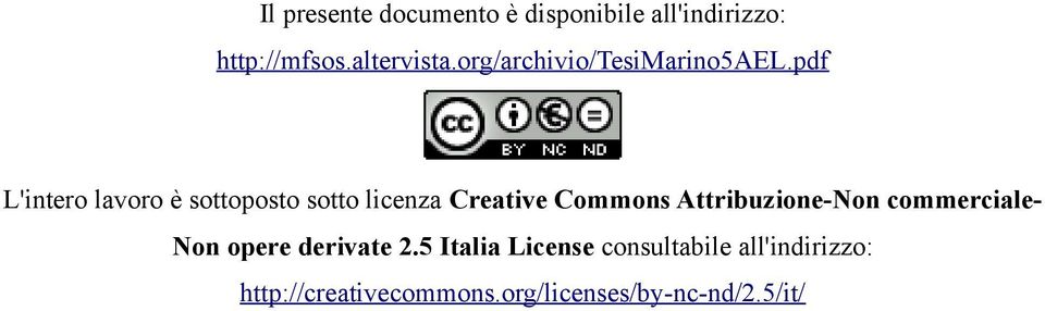 pdf L'intero lavoro è sottoposto sotto licenza Creative Commons