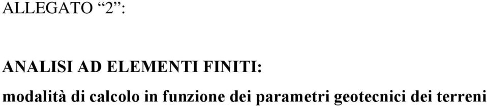 di calcolo in funzione dei