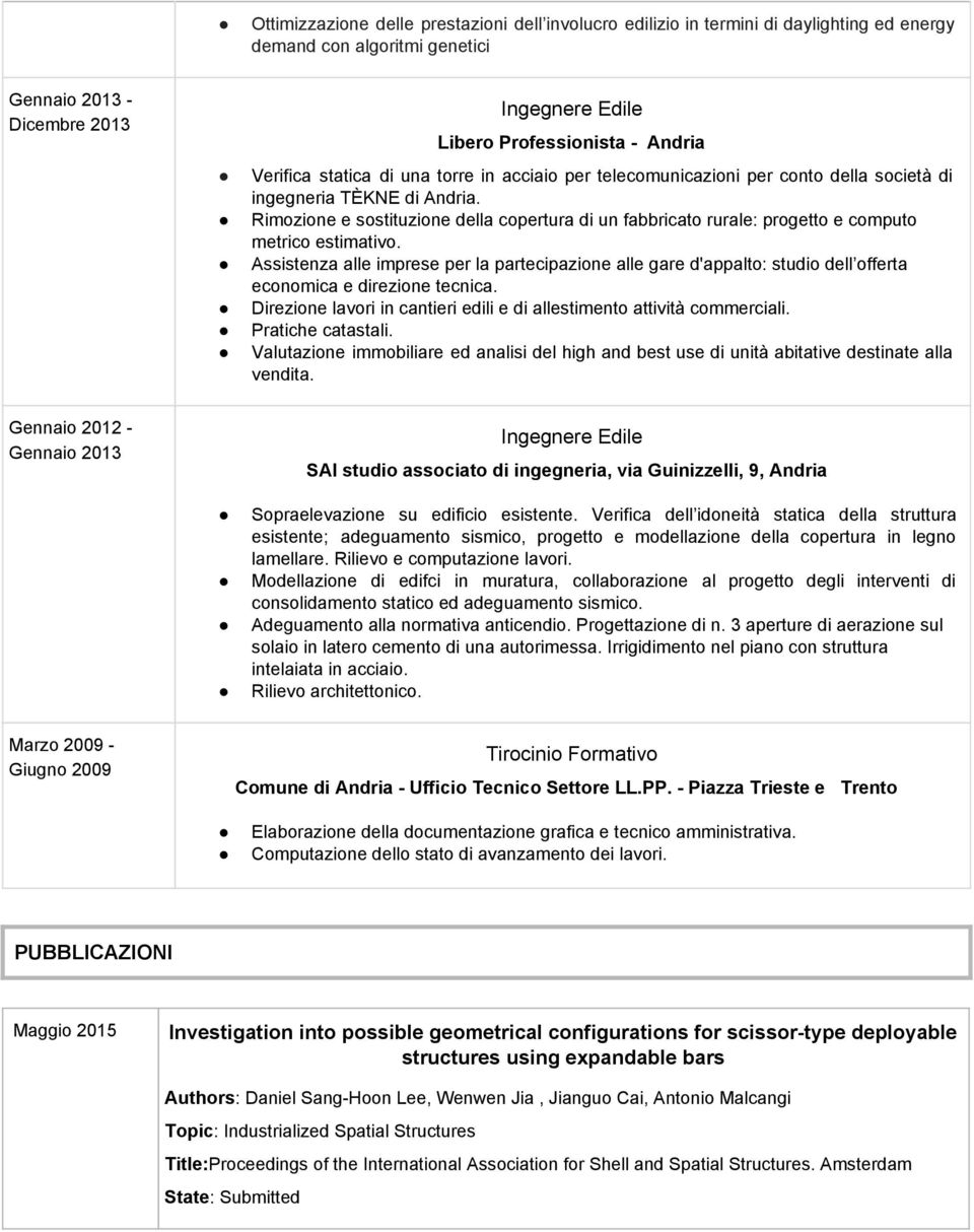 Rimozione e sostituzione della copertura di un fabbricato rurale: progetto e computo metrico estimativo.