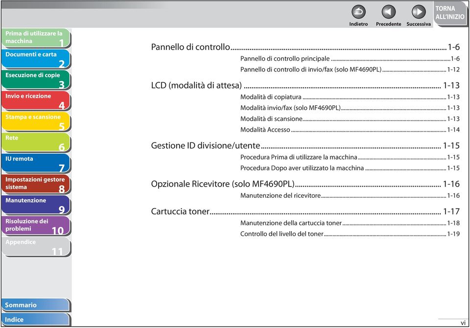 .. - Modalità Accesso... - Gestione ID divisione/utente... - Procedura... - Procedura Dopo aver utilizzato la.