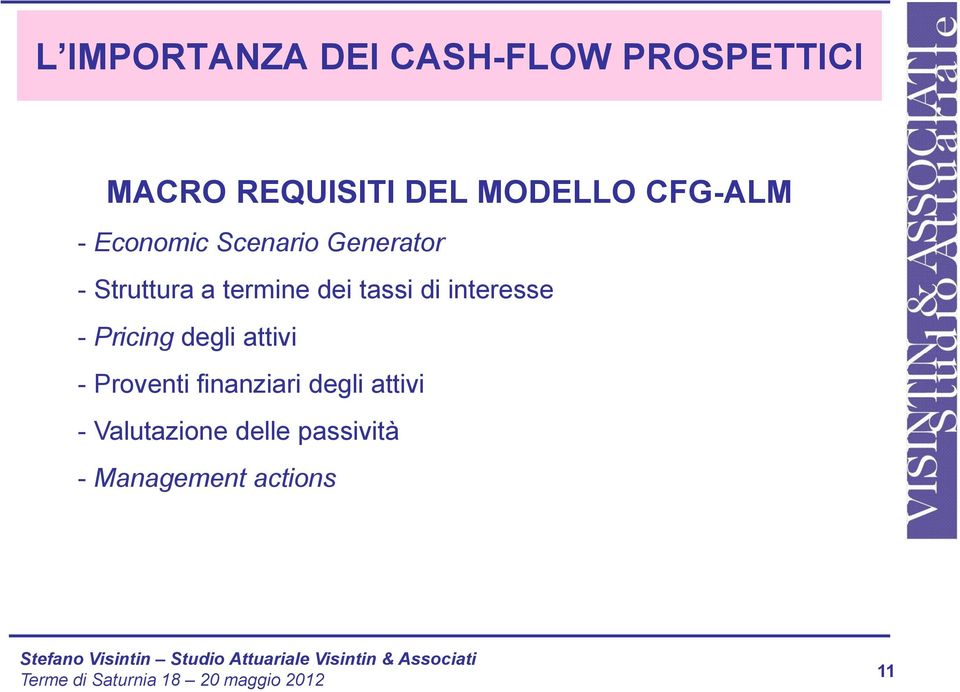 - Pricing degli attivi - Proventi finanziari degli