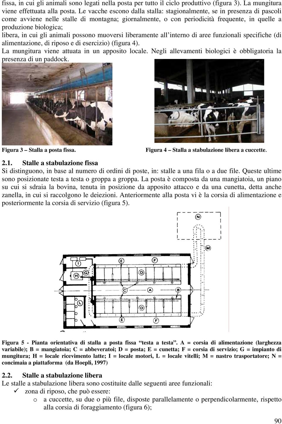 cui gli animali possono muoversi liberamente all interno di aree funzionali specifiche (di alimentazione, di riposo e di esercizio) (figura 4). La mungitura viene attuata in un apposito locale.