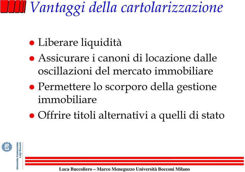 mercato immobiliare Permettere lo scorporo della