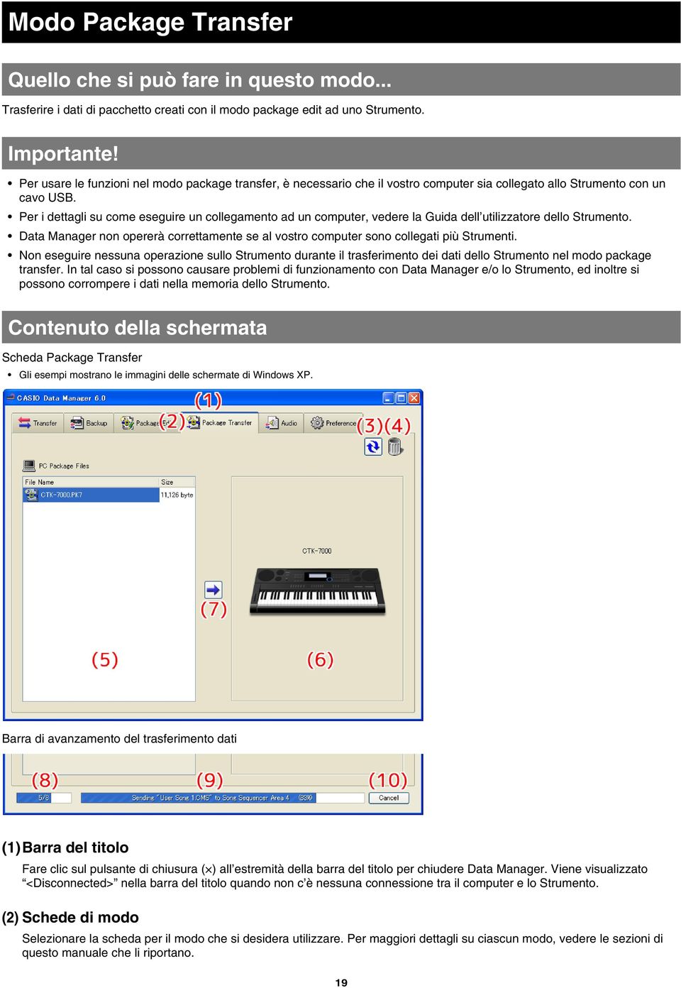 Per i dettagli su come eseguire un collegamento ad un computer, vedere la Guida dell utilizzatore dello Strumento.