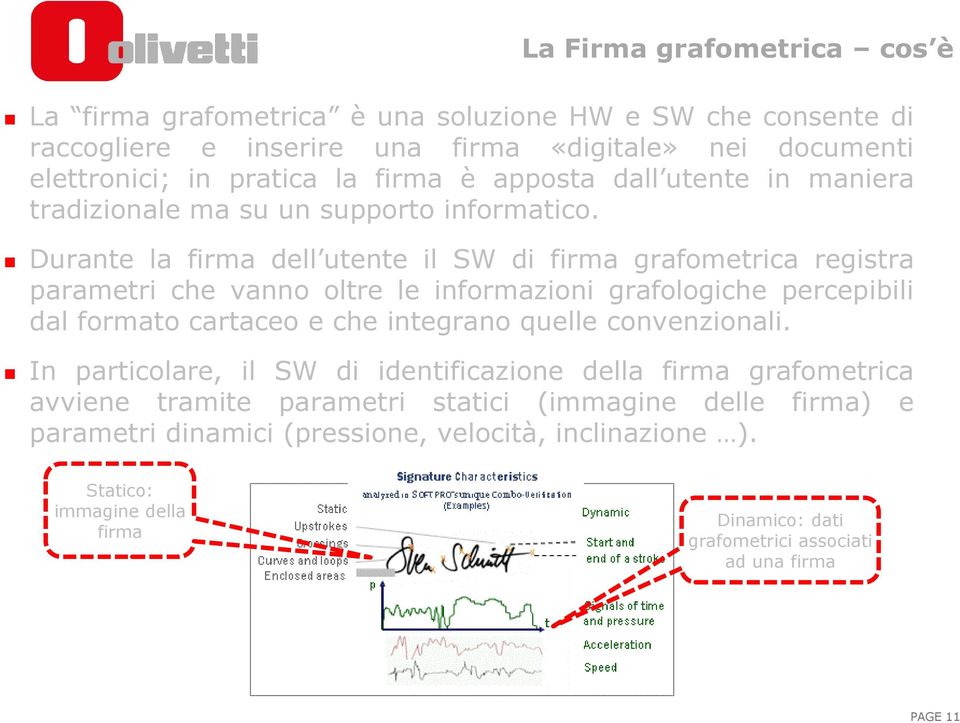 Durante la firma dell utente il SW di firma grafometrica registra parametri che vanno oltre le informazioni grafologiche percepibili dal formato cartaceo e che integrano quelle