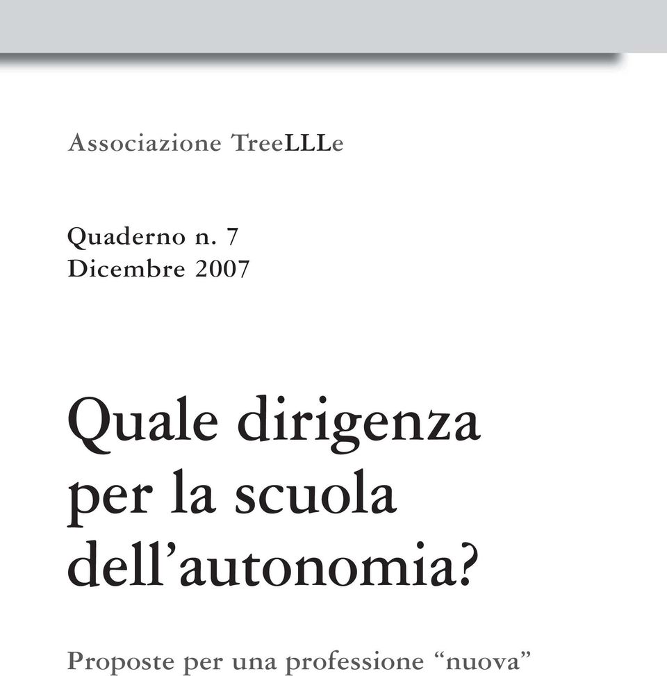 per la scuola dell autonomia?