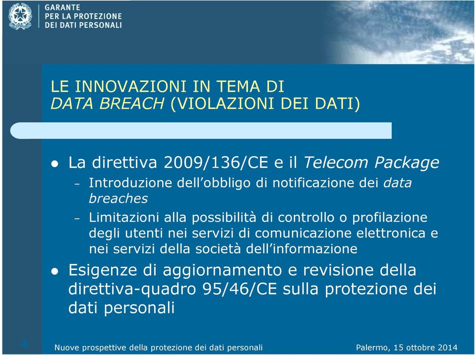 profilazione degli utenti nei servizi di comunicazione elettronica e nei servizi della società dell