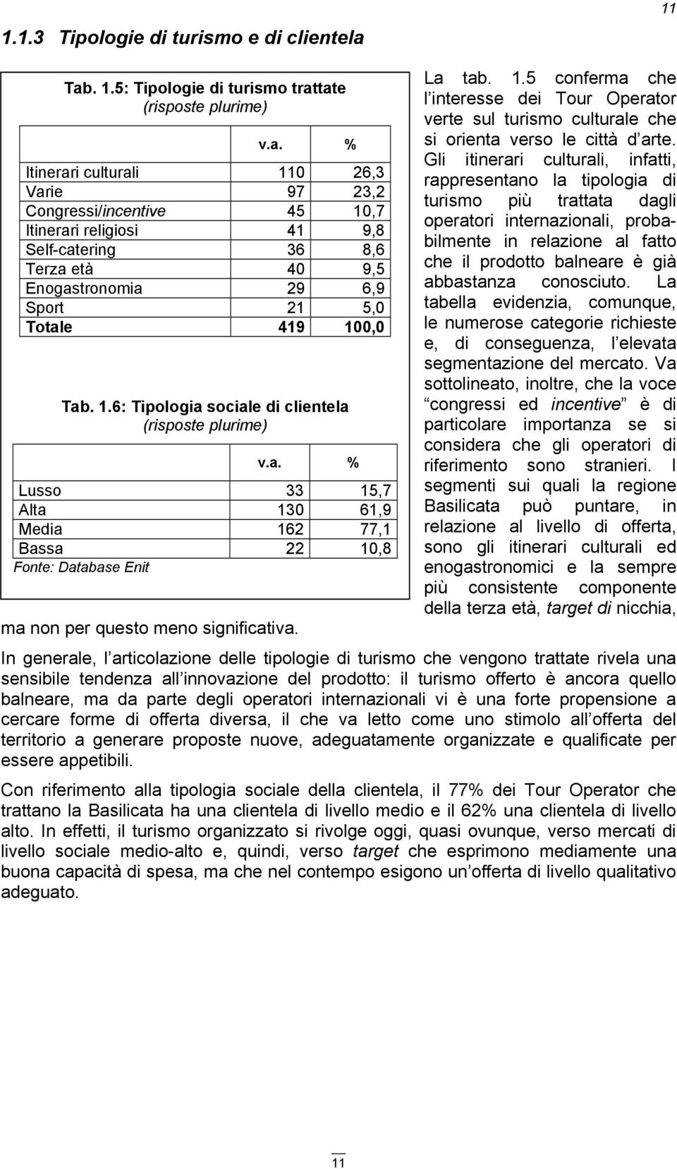 . 1.5: Tipologie di turismo trat