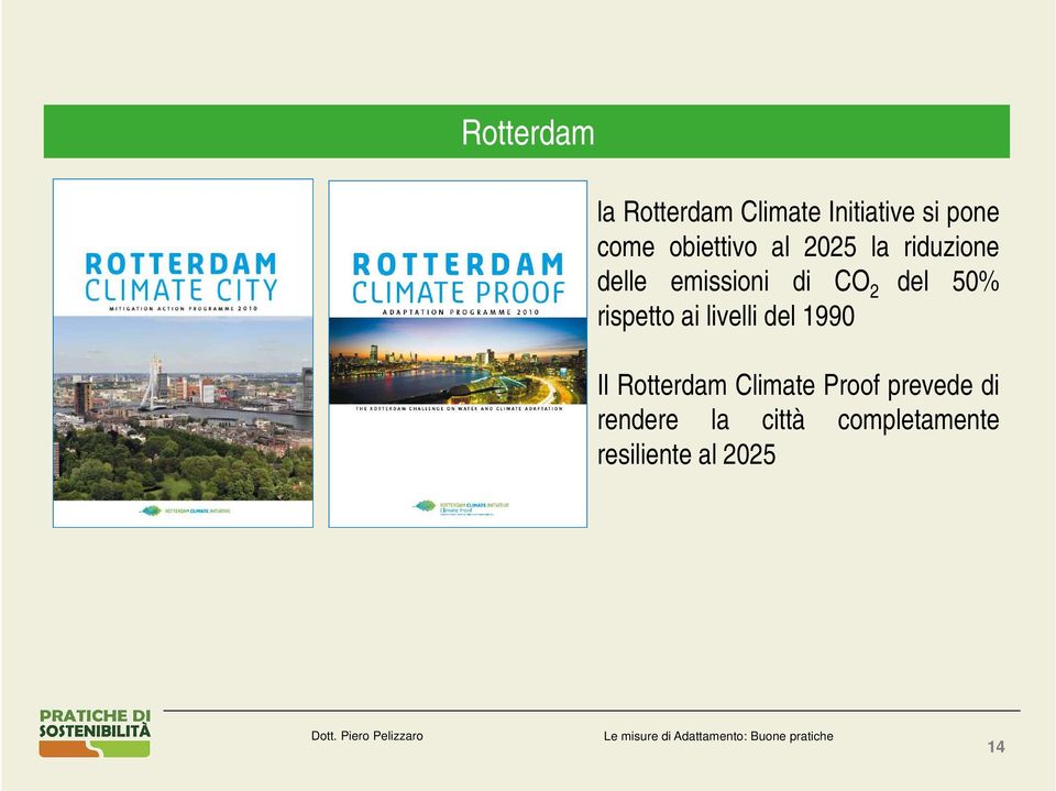 50% rispetto ai livelli del 1990 Il Rotterdam Climate Proof