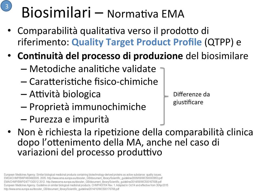 odenimento della MA, anche nel caso di variazioni del processo produfvo European Medicines Agency.