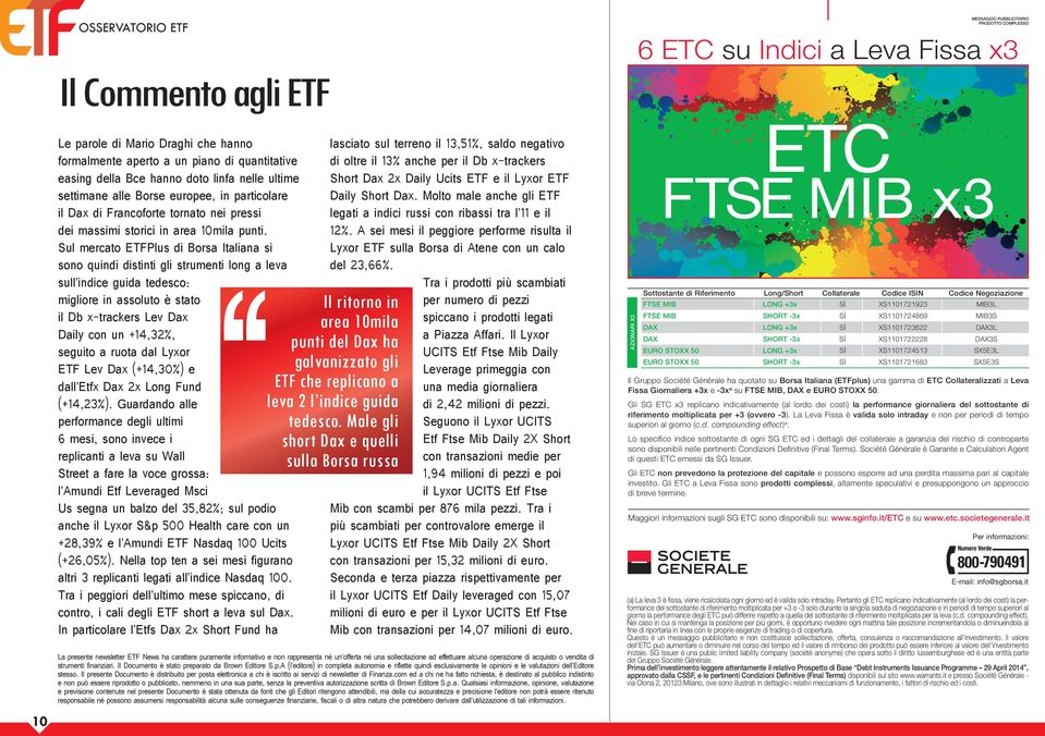 Il presente Documento è distribuito per posta elettronica a chi è iscritto ai servizi di newsletter di Finanza.