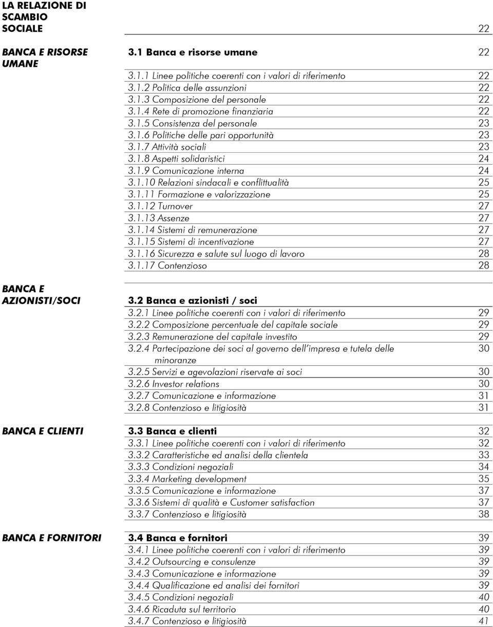 1.9 Comunicazione interna 24 3.1.10 Relazioni sindacali e conflittualità 25 3.1.11 Formazione e valorizzazione 25 3.1.12 Turnover 27 3.1.13 Assenze 27 3.1.14 Sistemi di remunerazione 27 3.1.15 Sistemi di incentivazione 27 3.