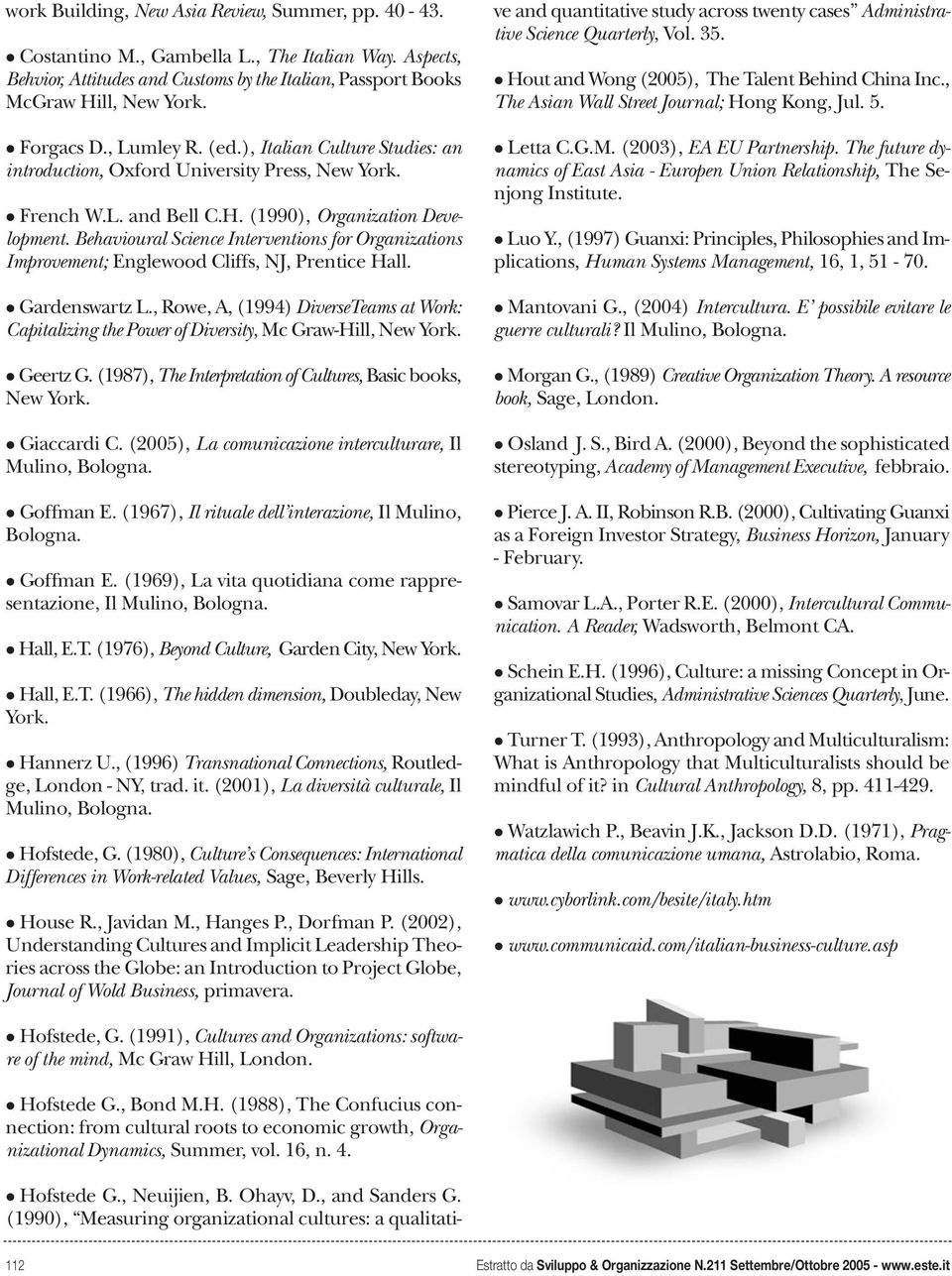 Behavioural Science Interventions for Organizations Improvement; Englewood Cliffs, NJ, Prentice Hall. Gardenswartz L.