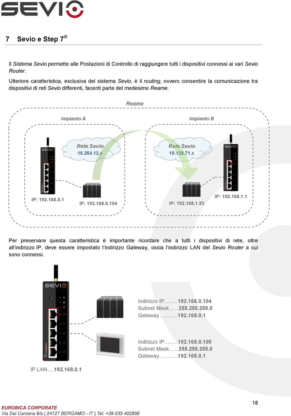 Reame Impianto A Impianto B Rete Sevio 10