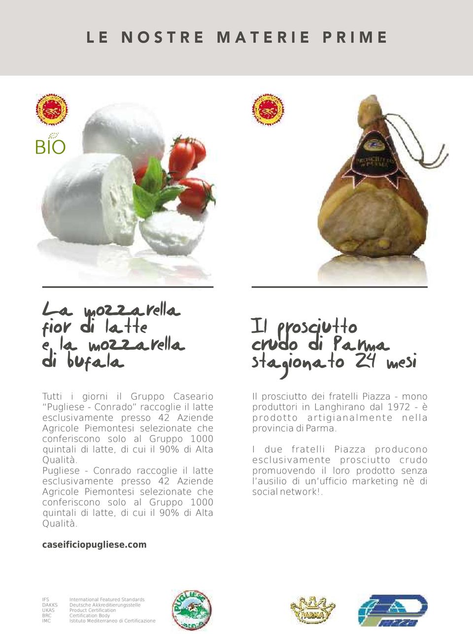 Pugliese - Conrado raccoglie il latte  Il prosciutto dei fratelli Piazza - mono produttori in Langhirano dal 1972 - è prodotto artigianalmente nella provincia di Parma.