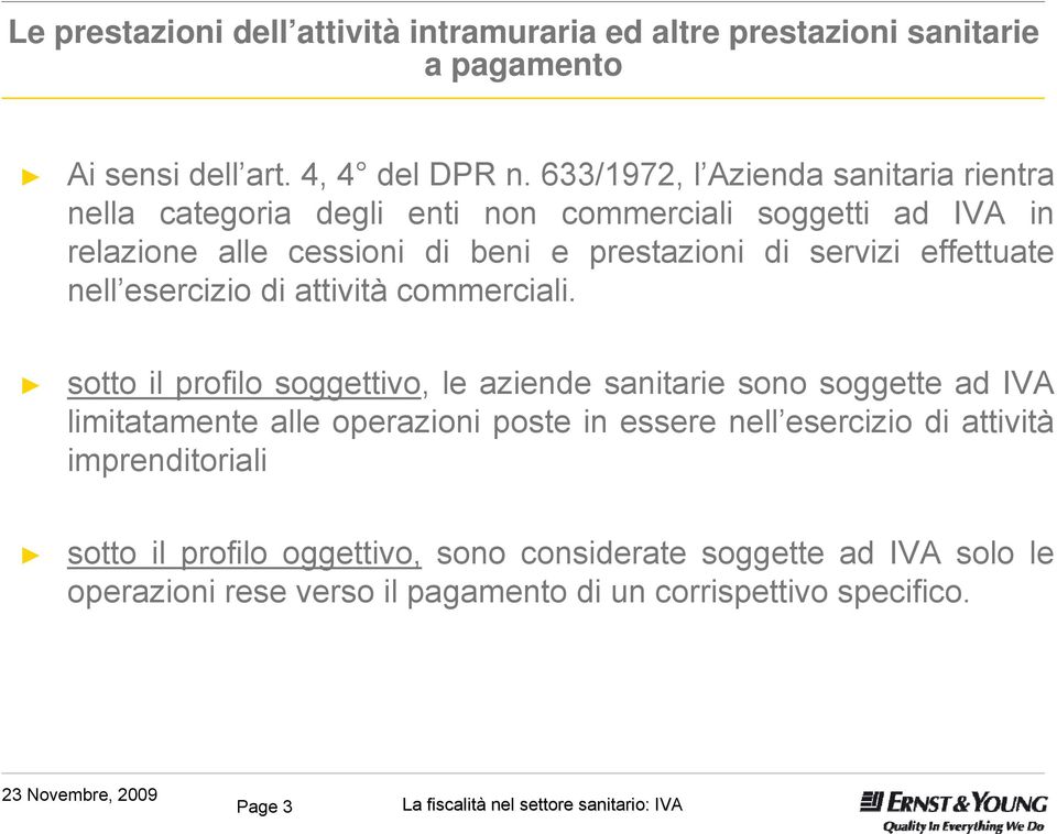 effettuate nell esercizio di attività commerciali.