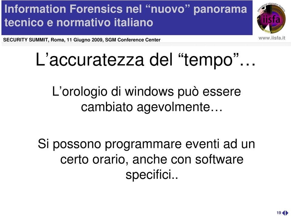 Si possono programmare eventi ad un