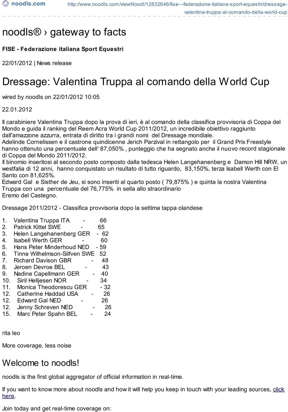 com/viewnoodl/12832646/fise---federazione-italiana-sport-equestri/dressagevalentina-truppa-al-comando-della-world-cup noodls gateway to facts FISE - Federazione italiana Sport Equestri 22/01/2012