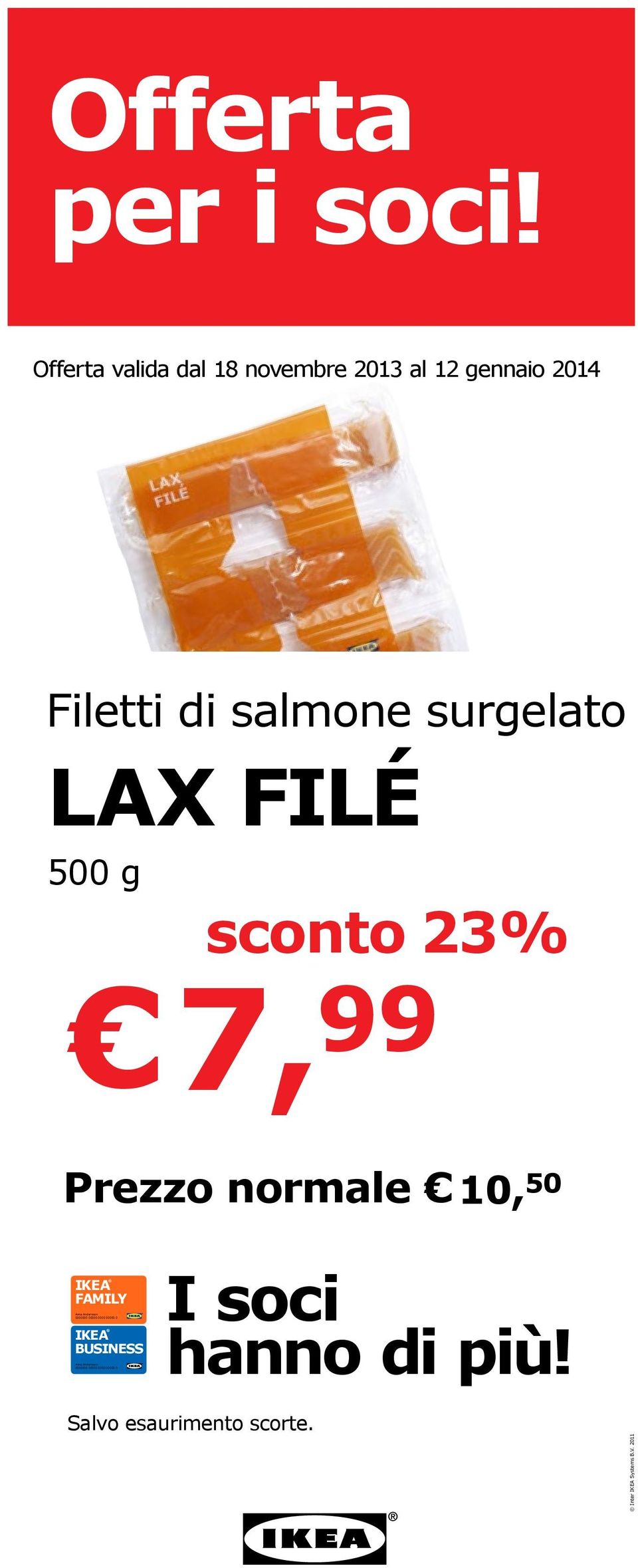 salmone surgelato LAX FLÉ Filetti d LAX