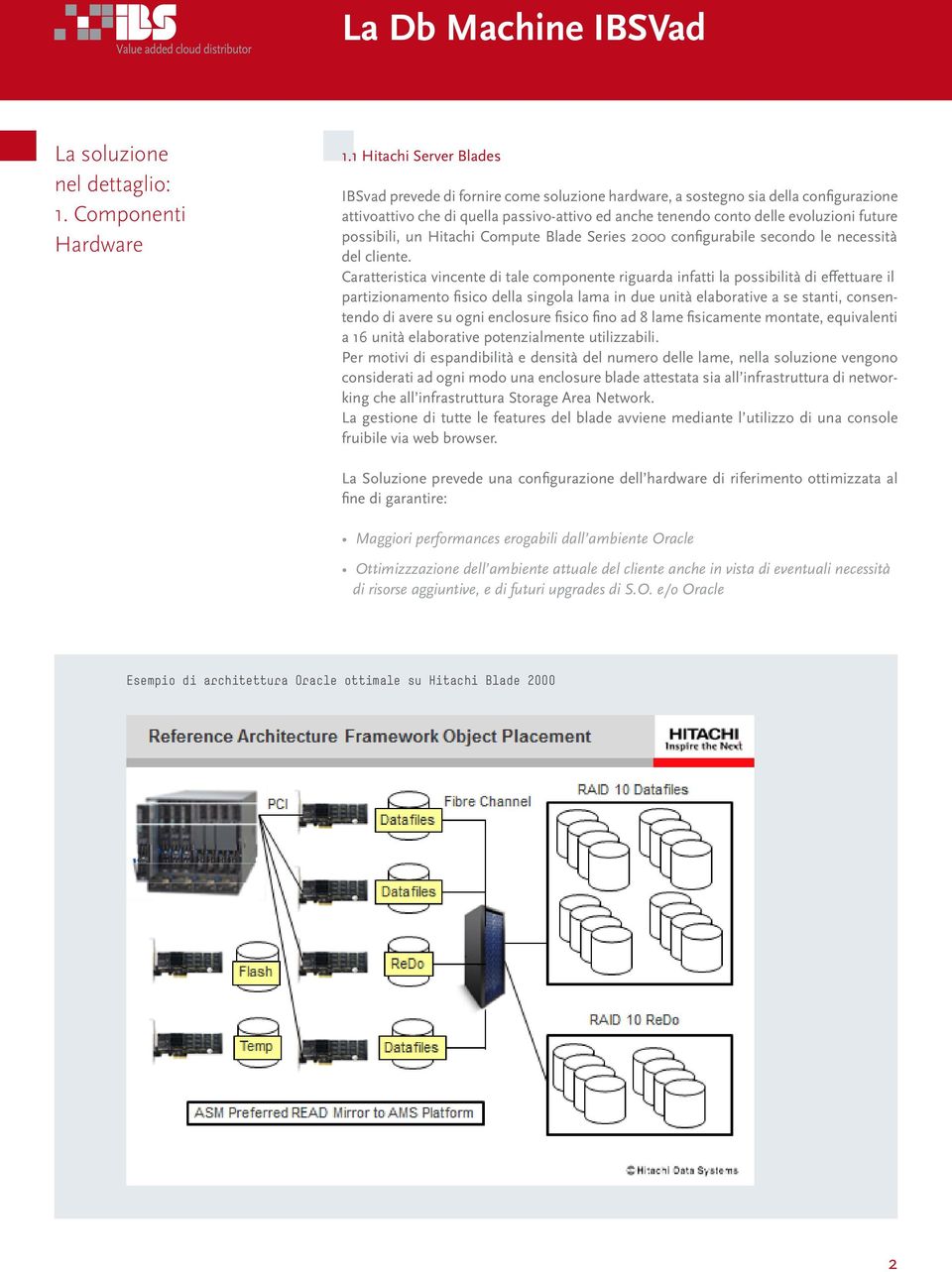 possibili, un Hitachi Compute Blade Series 2000 configurabile secondo le necessità del cliente.