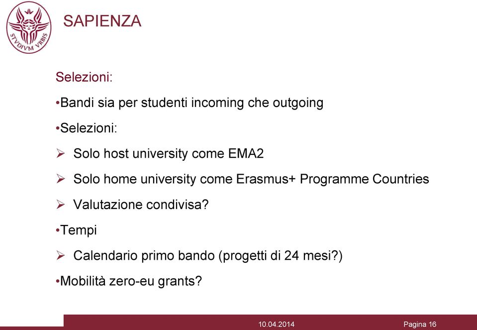 Erasmus+ Programme Countries Valutazione condivisa?