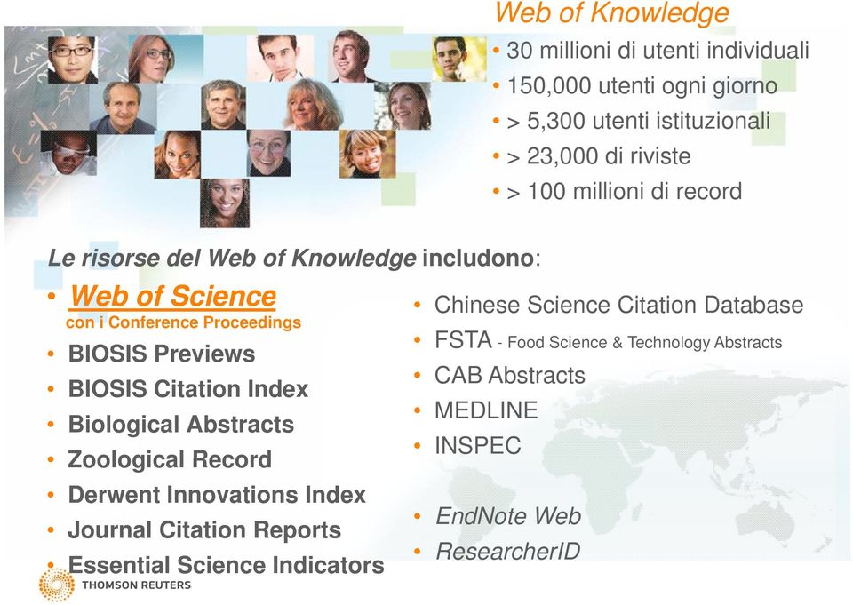 Previews BIOSIS Citation Index Biological Abstracts Zoological Record Derwent Innovations Index Journal Citation Reports Essential