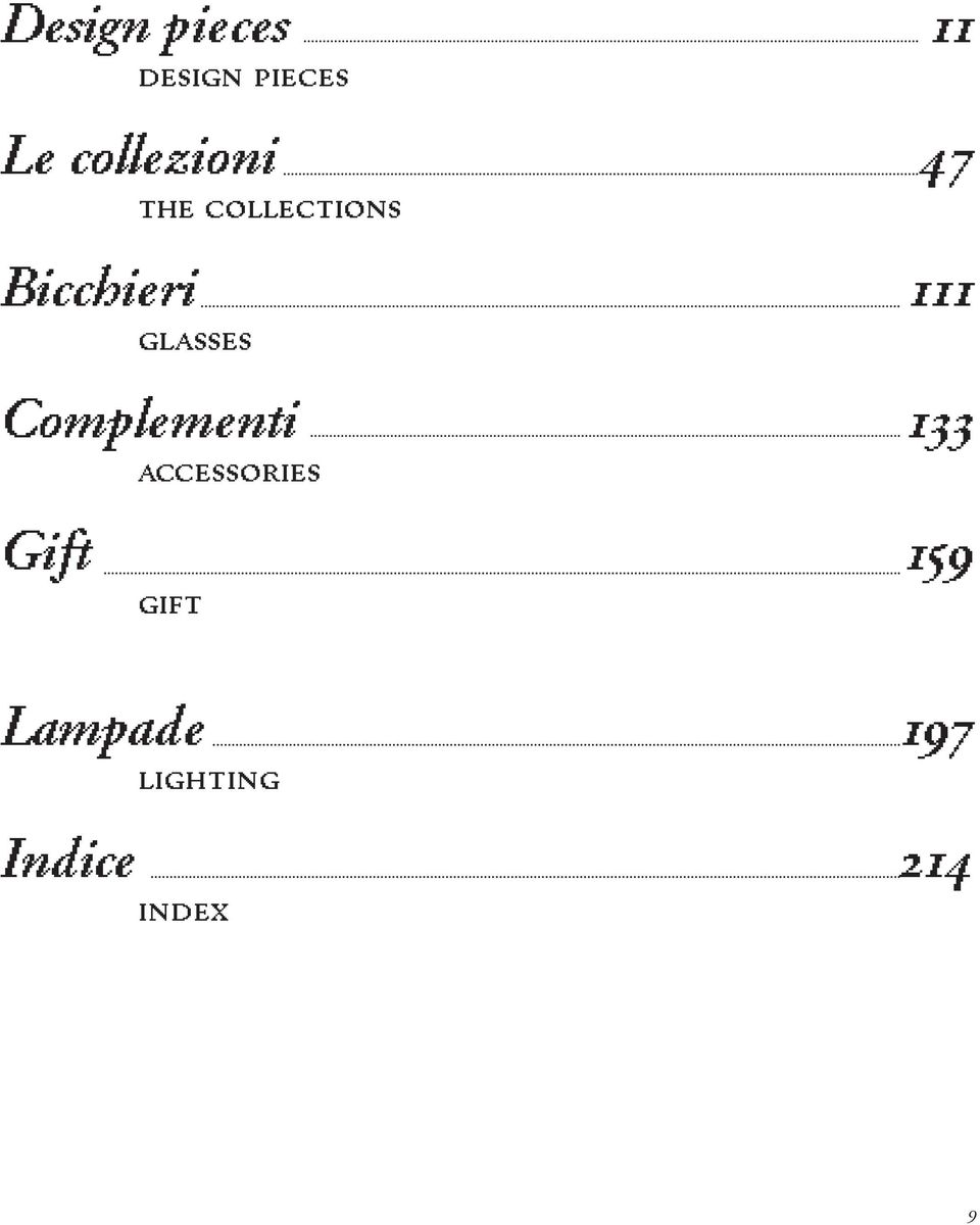 Complementi accessories 11 47 111 133